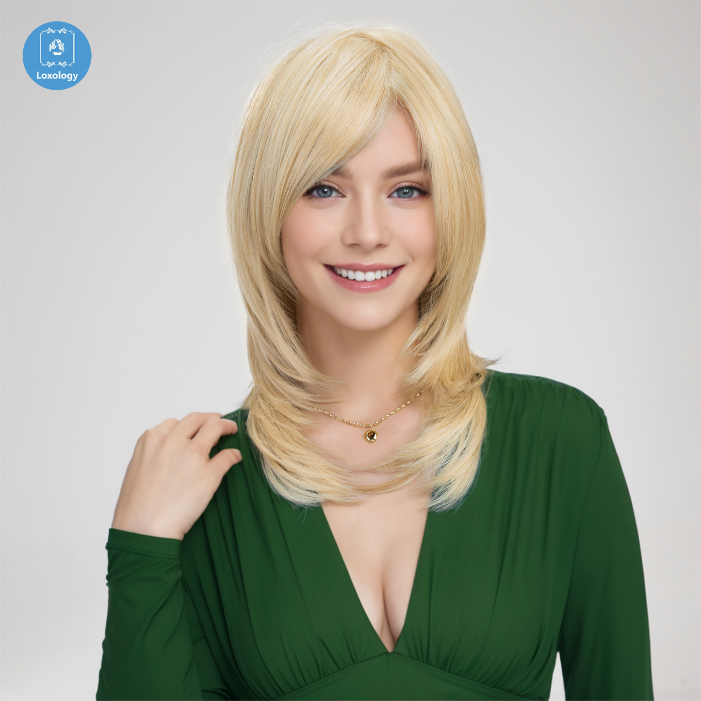 【MONO】【Jacinthe】Loxology | Synthetic Lace Front Long Blonde Straight Layered Wigs