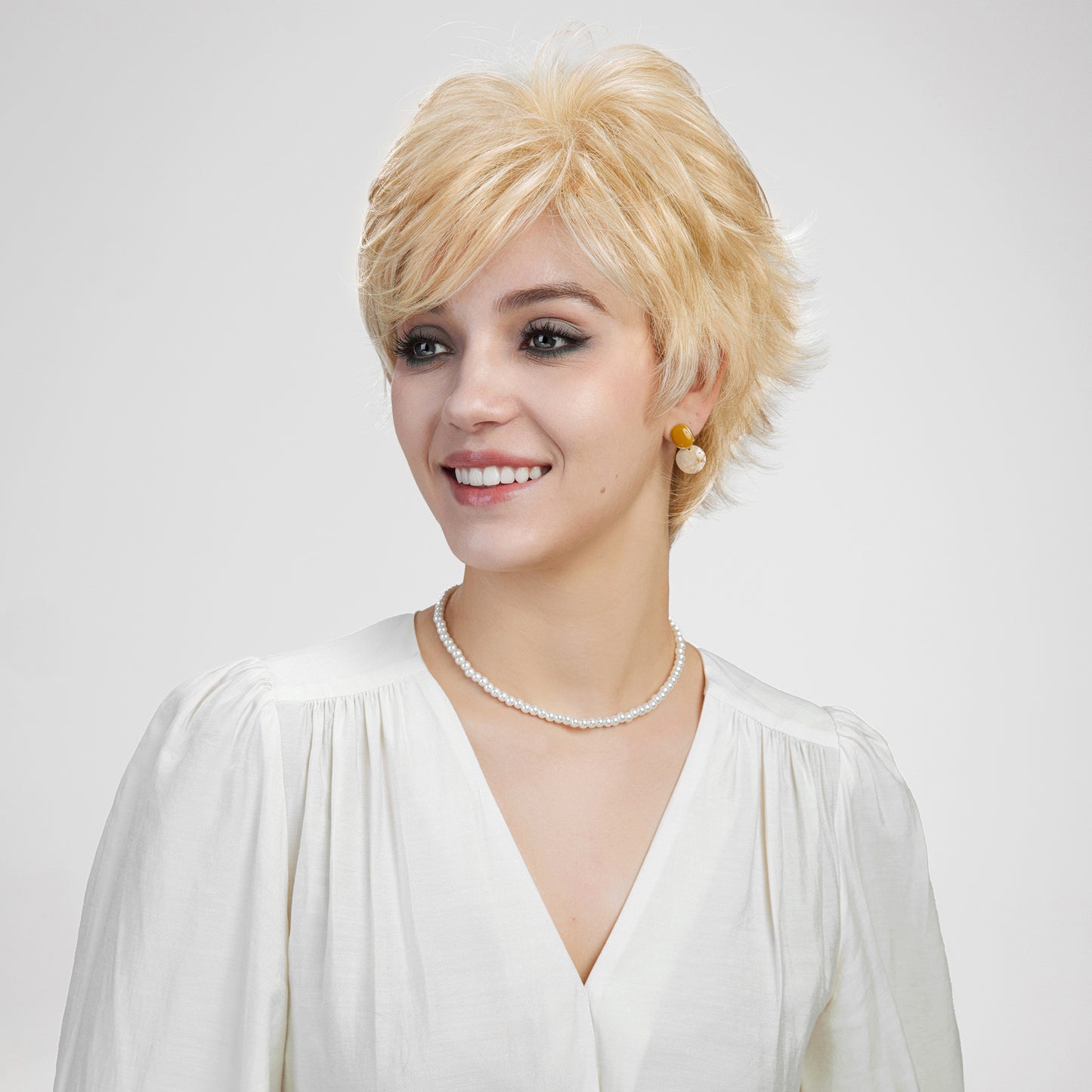 【MONO】【Amaryllis】Loxology | Synthetic Lace Front Short Blonde  Wig Breathable Wig