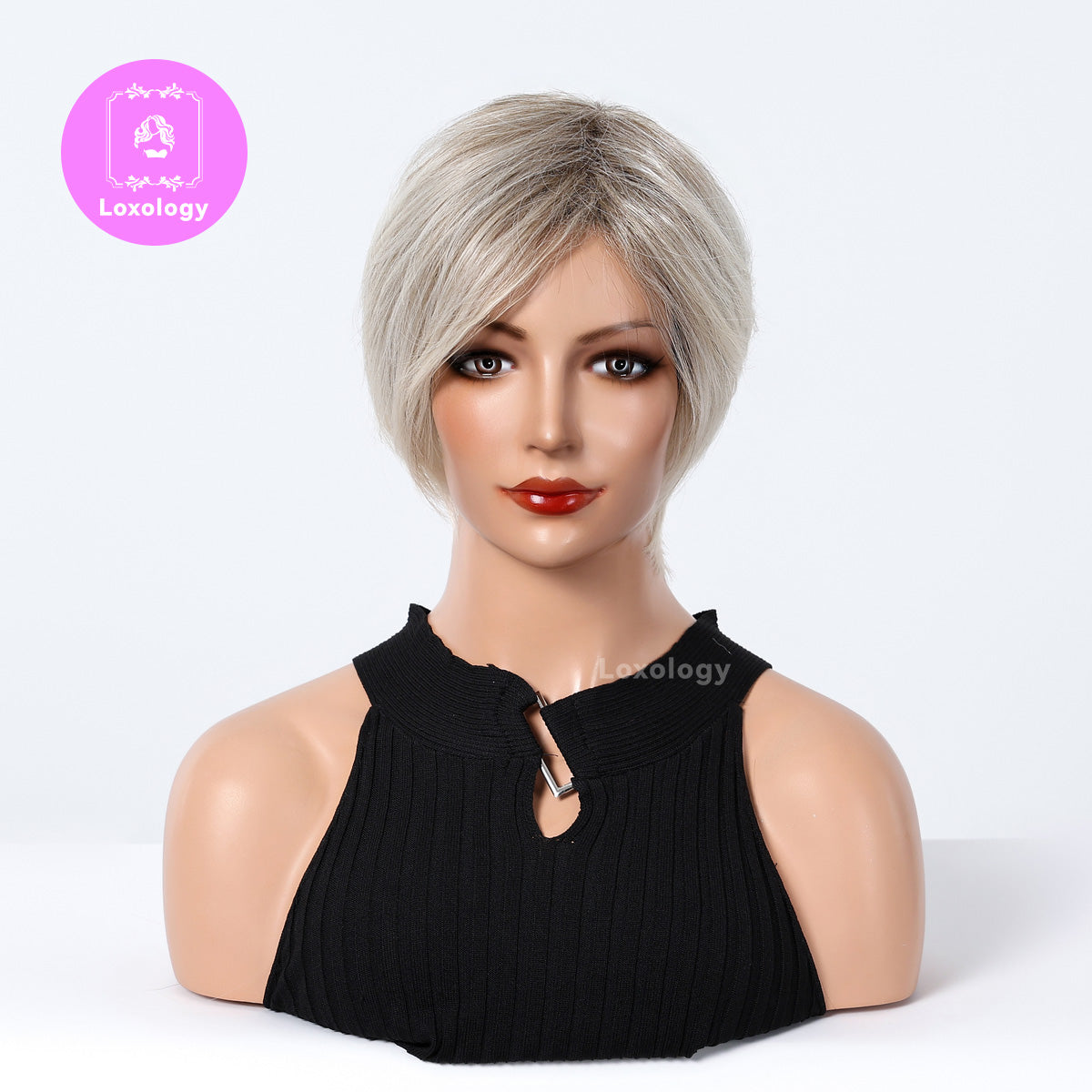 【Peyton】Loxology | 8 Inch Short Blonde Pixie Cut Wigs for Women Daily Use