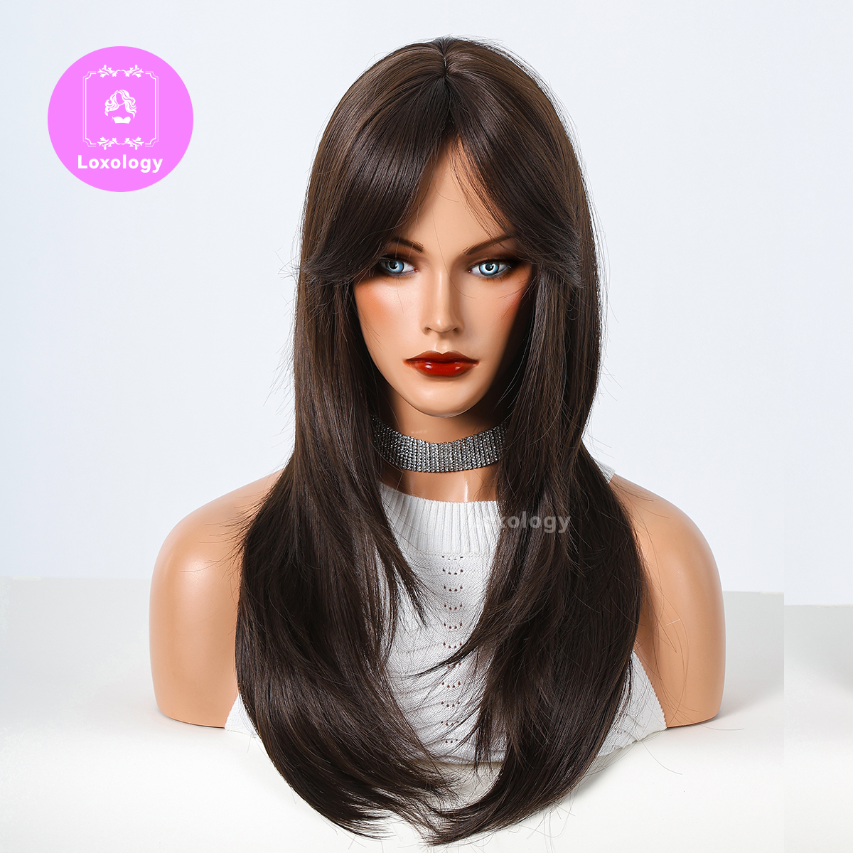 【Olive】Loxology | 22 Inch Dark Brown Long hair