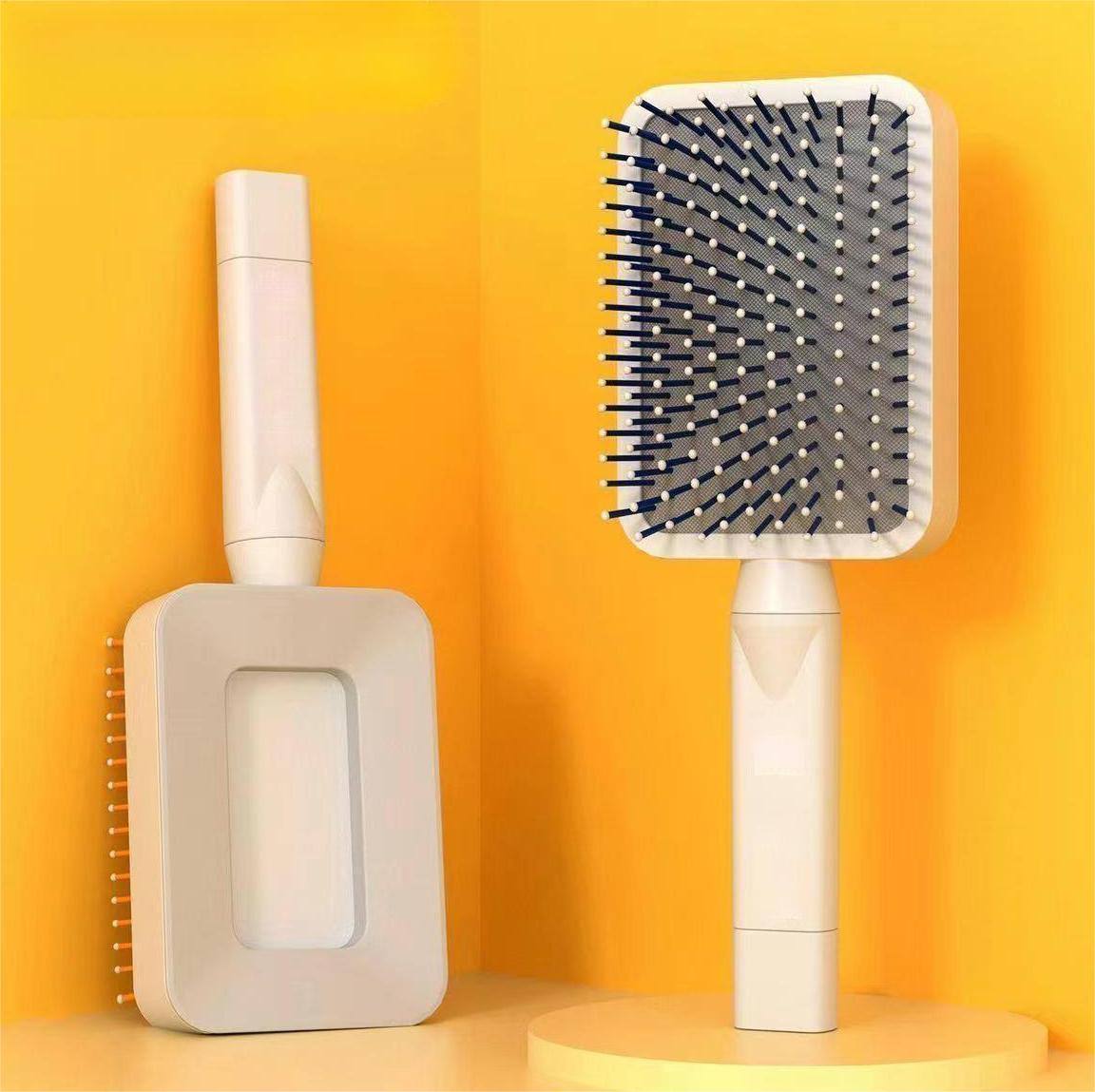 【XBrush2】Loxology | Self Cleaning Hair Brush for Women, Detangling Hair Brush Soft Brush