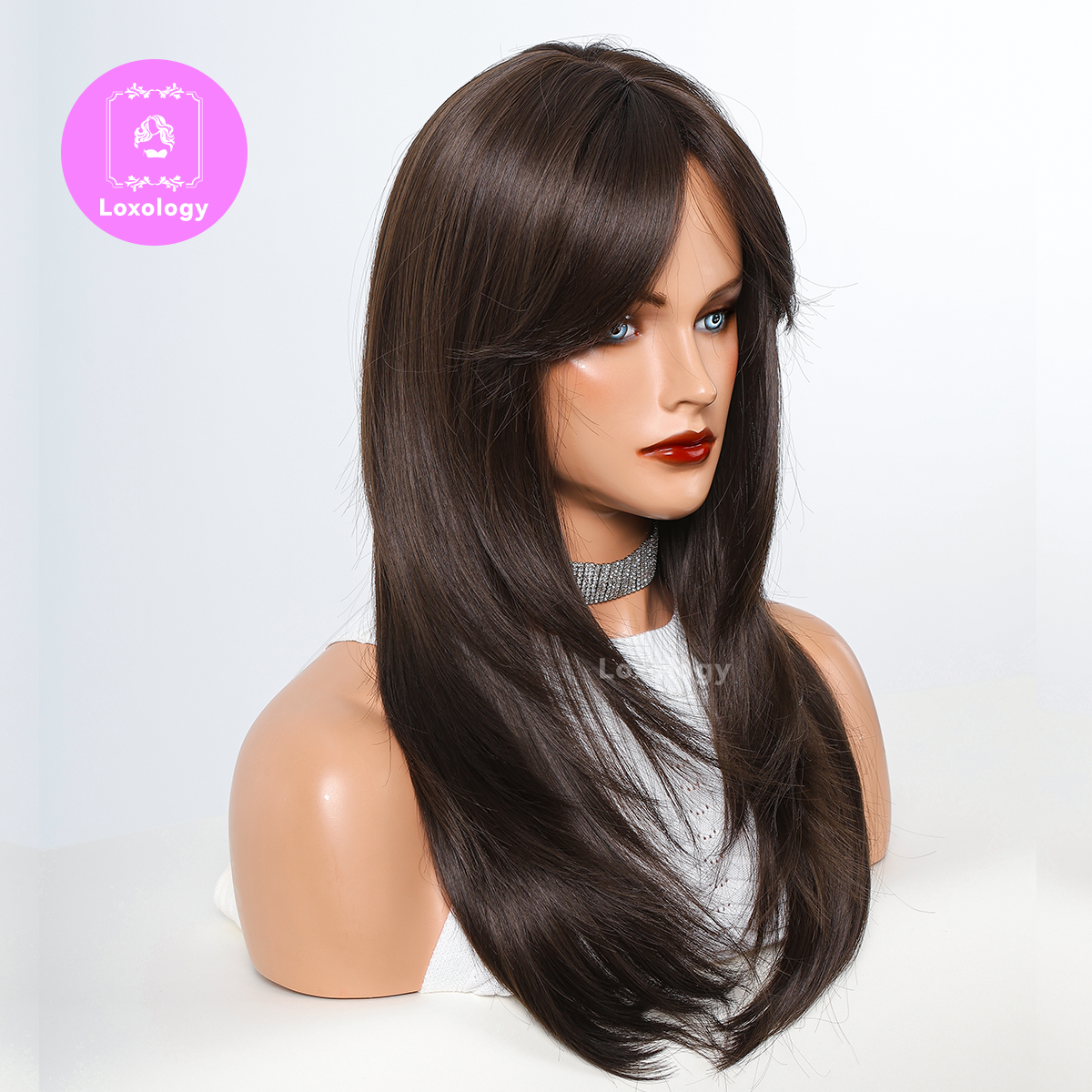 【Olive】Loxology | 22 Inch Dark Brown Long hair