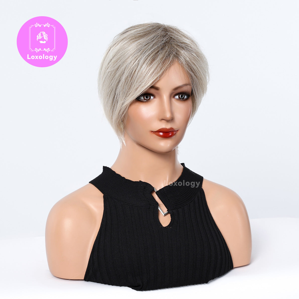 【Peyton】Loxology | 8 Inch Short Blonde Pixie Cut Wigs for Women Daily Use