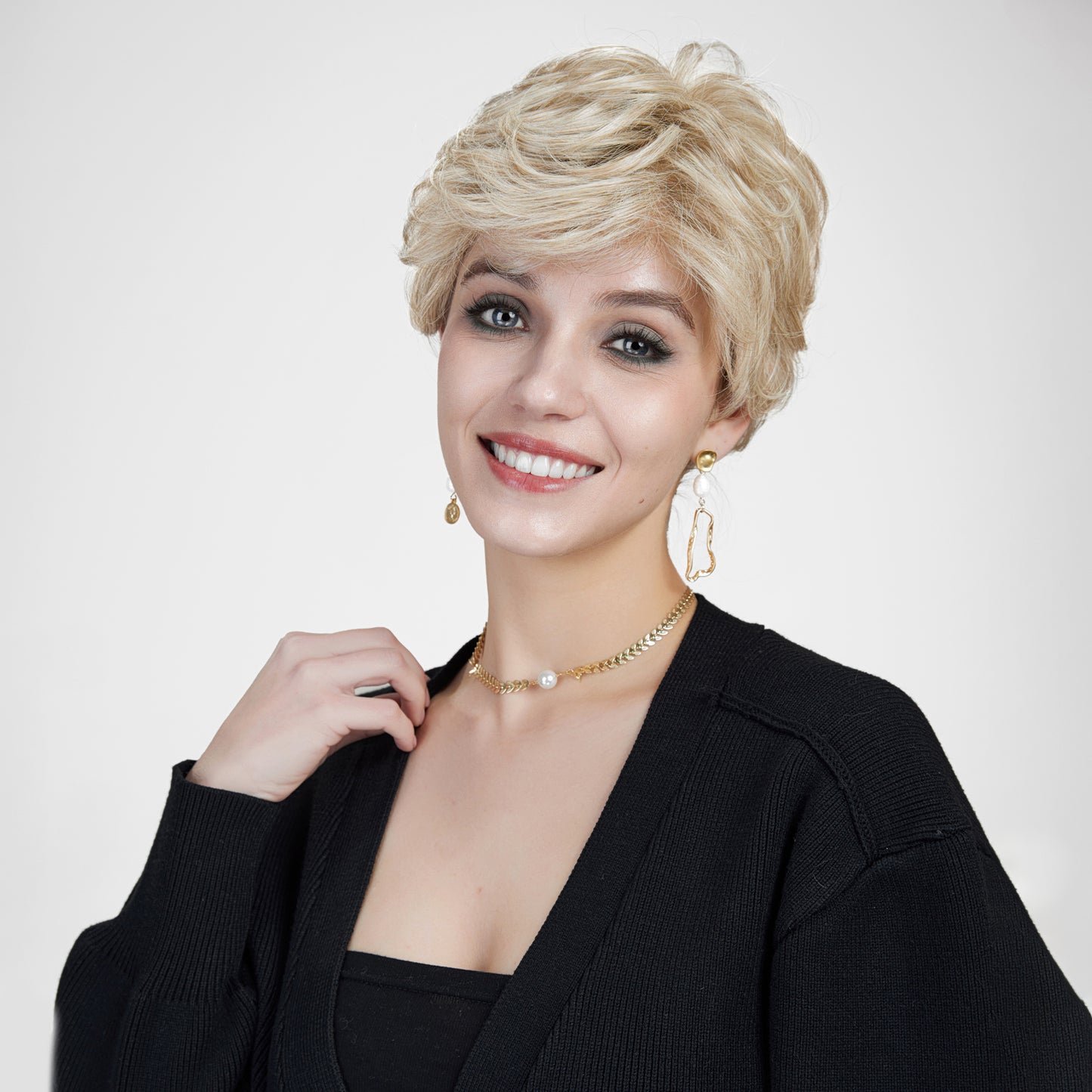 【MONO】【Galatea】Loxology | Synthetic Lace Front Short Blonde Wigs Breathable Wigs