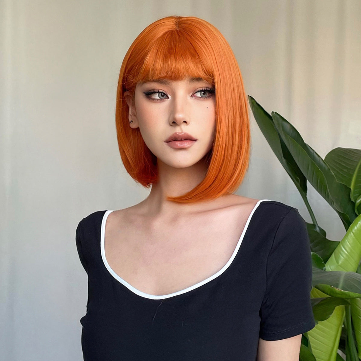 【Keira】Loxology | 12 inches straight Bob wigs orange Short Fashion Wig