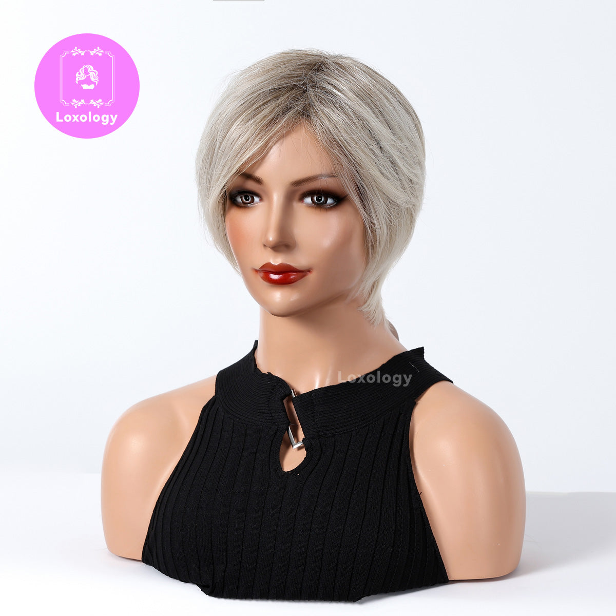 【Peyton】Loxology | 8 Inch Short Blonde Pixie Cut Wigs for Women Daily Use