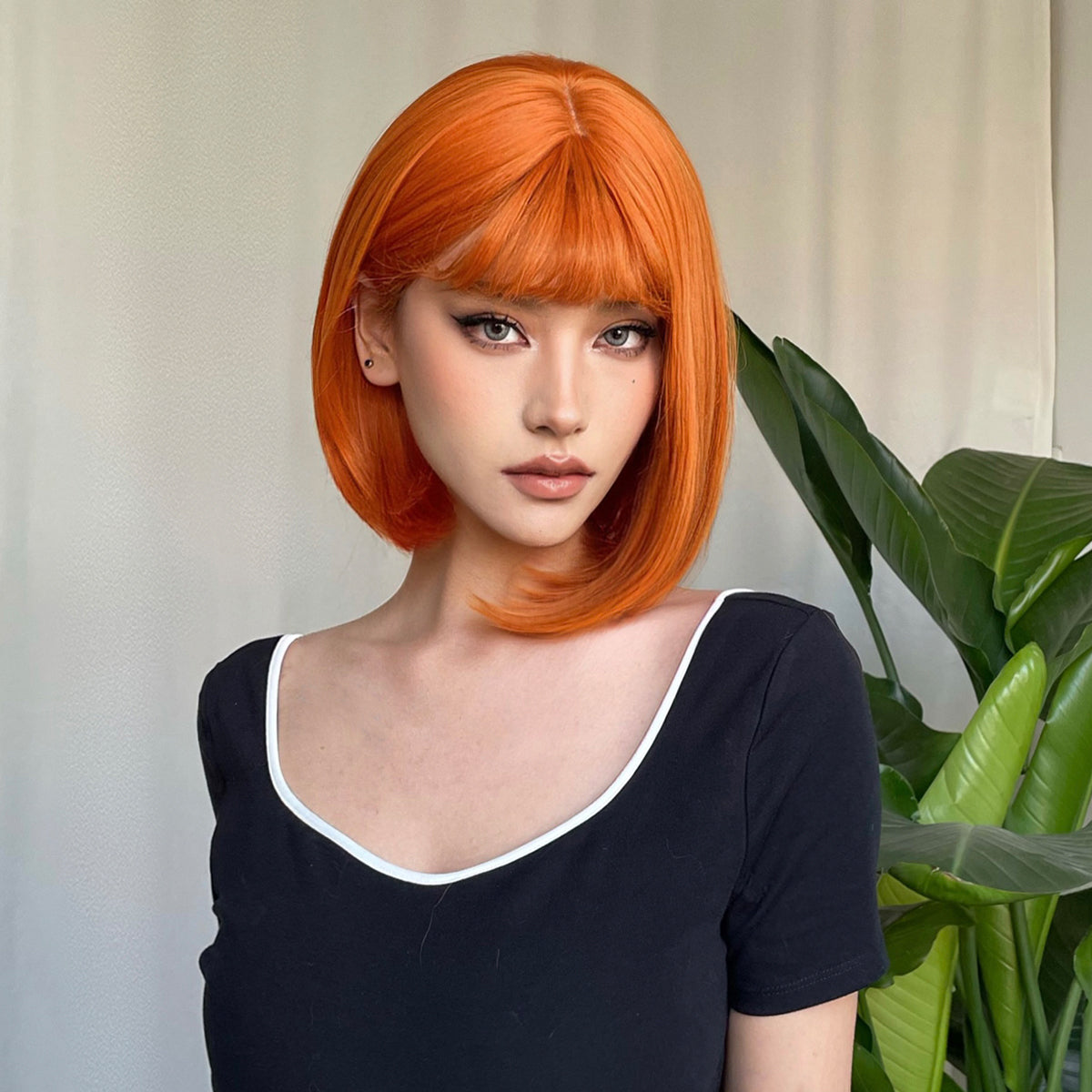 【Keira】Loxology | 12 inches straight Bob wigs orange Short Fashion Wig