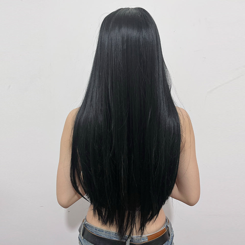 【Sloane】Loxology | 30 inch long straight wigs black wigs with lace front wigs for women