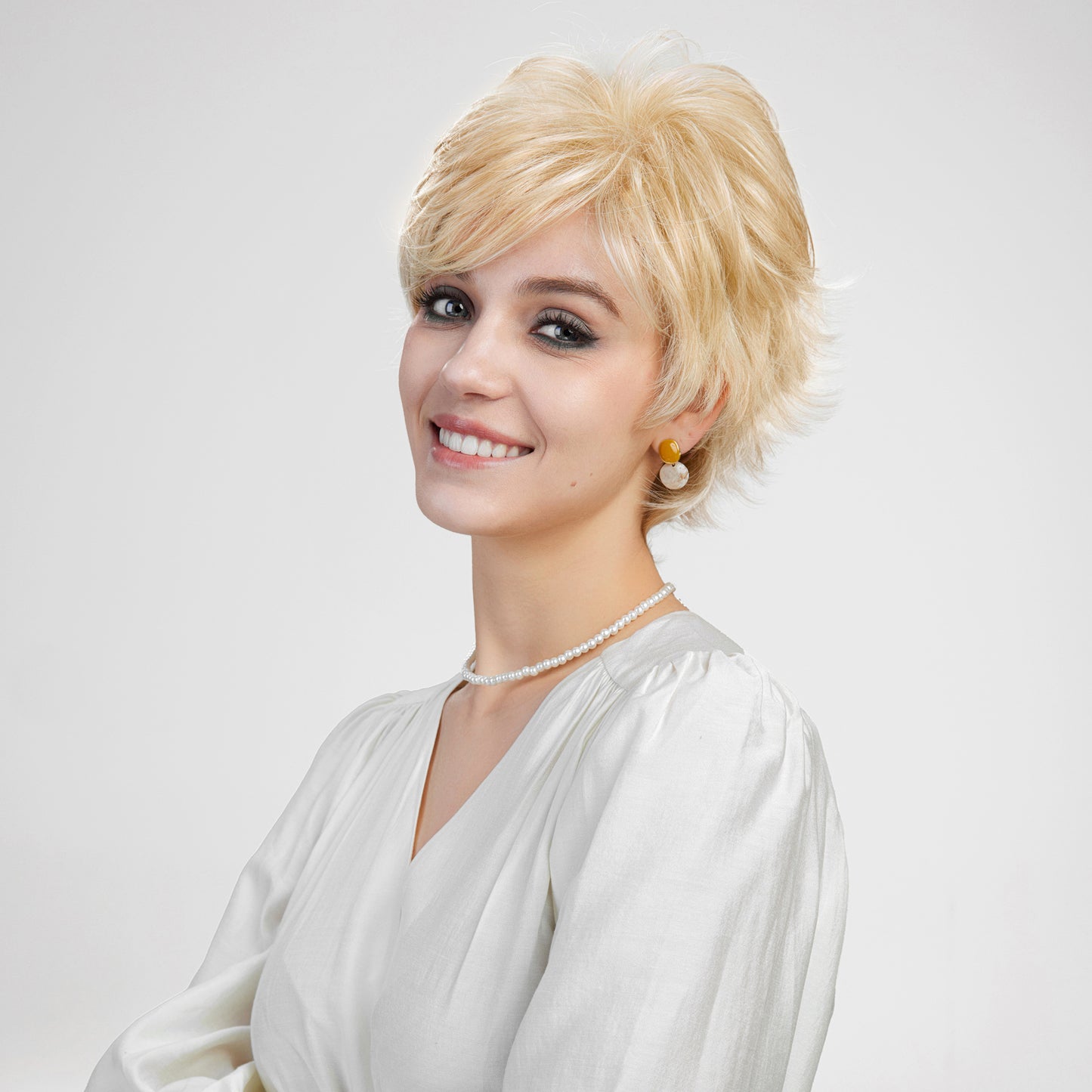 【MONO】【Amaryllis】Loxology | Synthetic Lace Front Short Blonde  Wig Breathable Wig