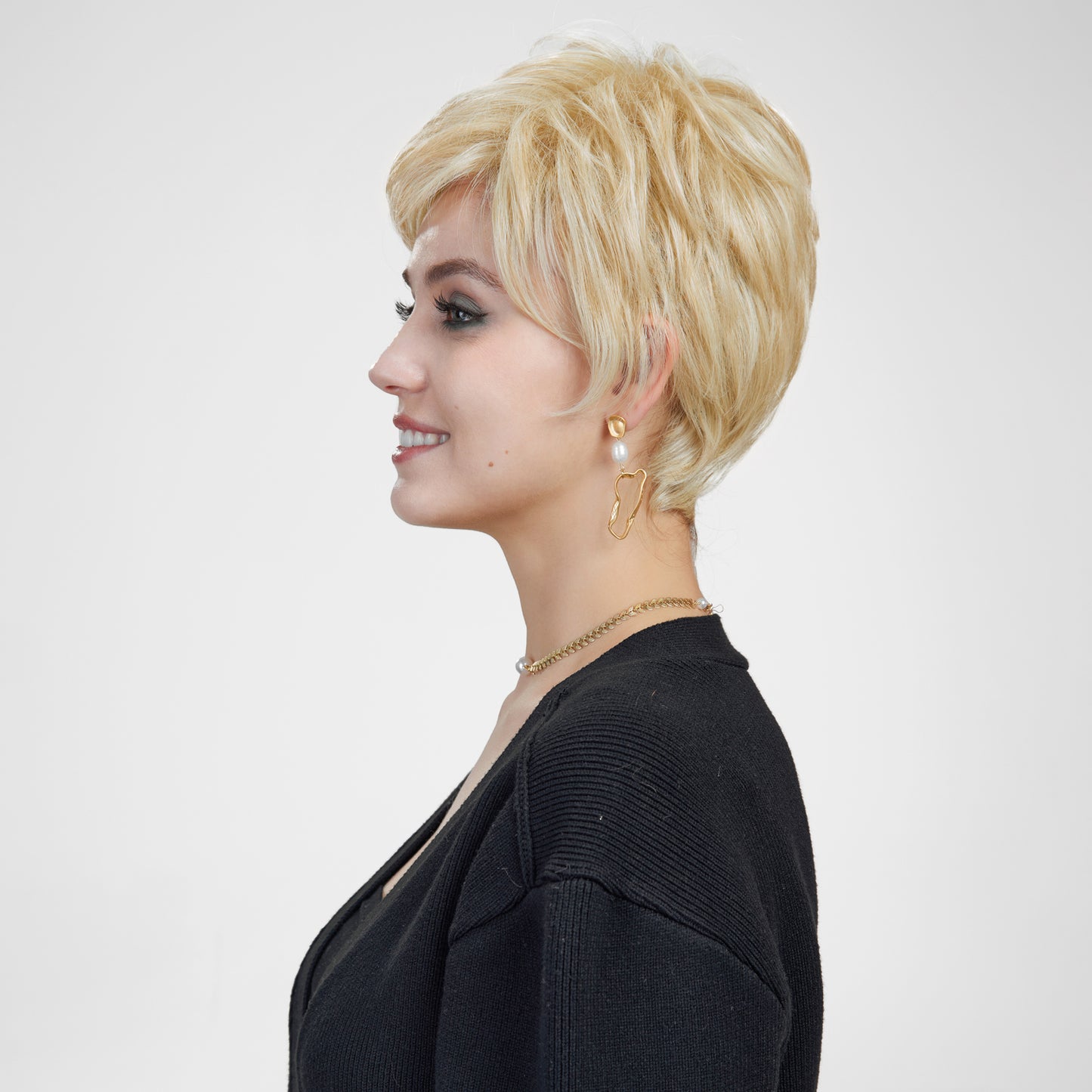 【MONO】【Fiorella】Loxology | Synthetic Lace Front Short Blonde Wigs Breathable Wigs