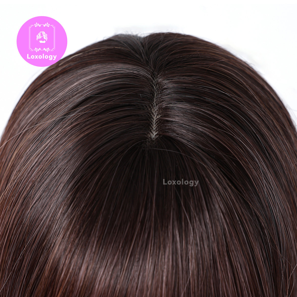 【Isabeau】Loxology | 28 Inch long straight wigs light brown wigs with bangs wigs