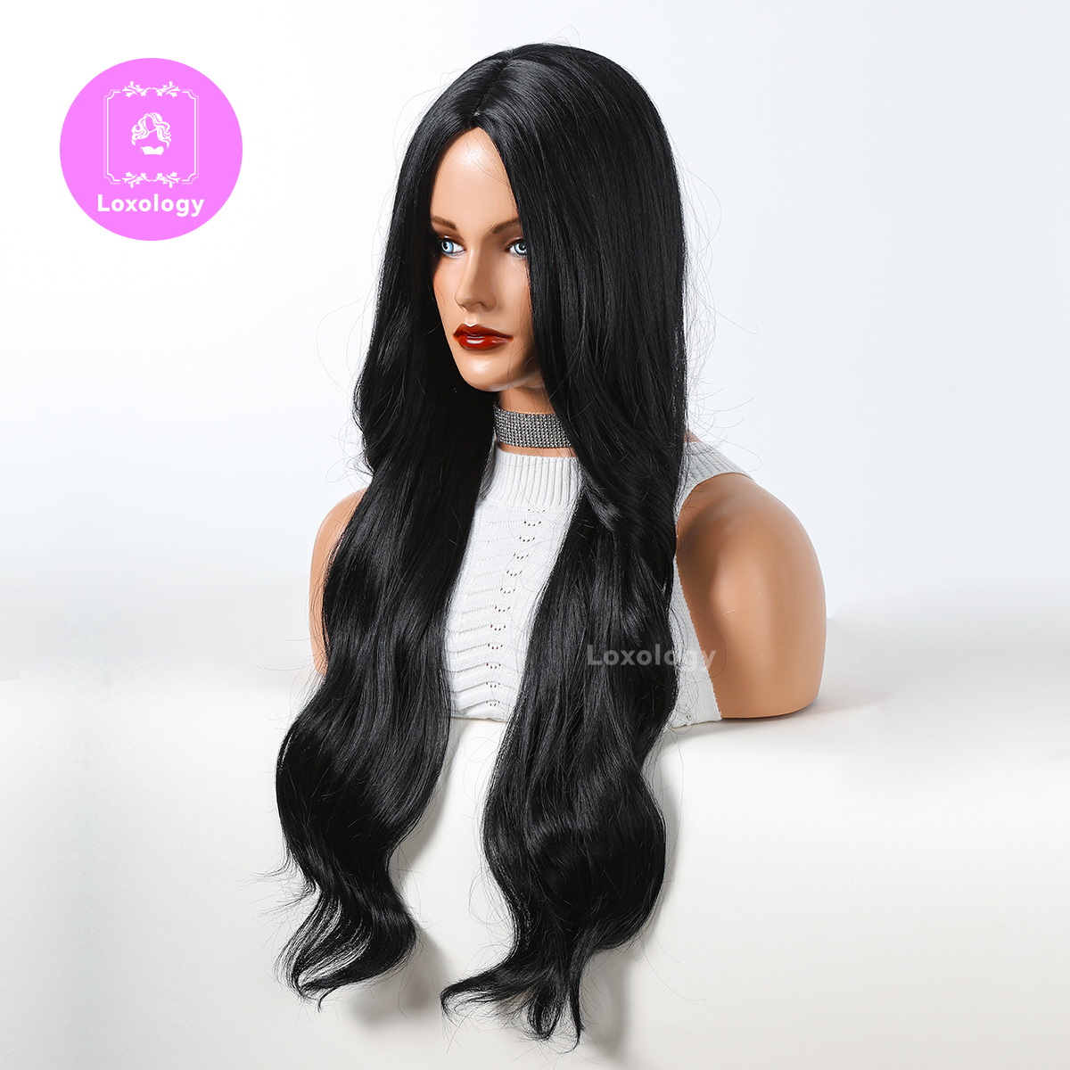 【Briar】Loxology | 8 inch Long Black Wavy Wigs