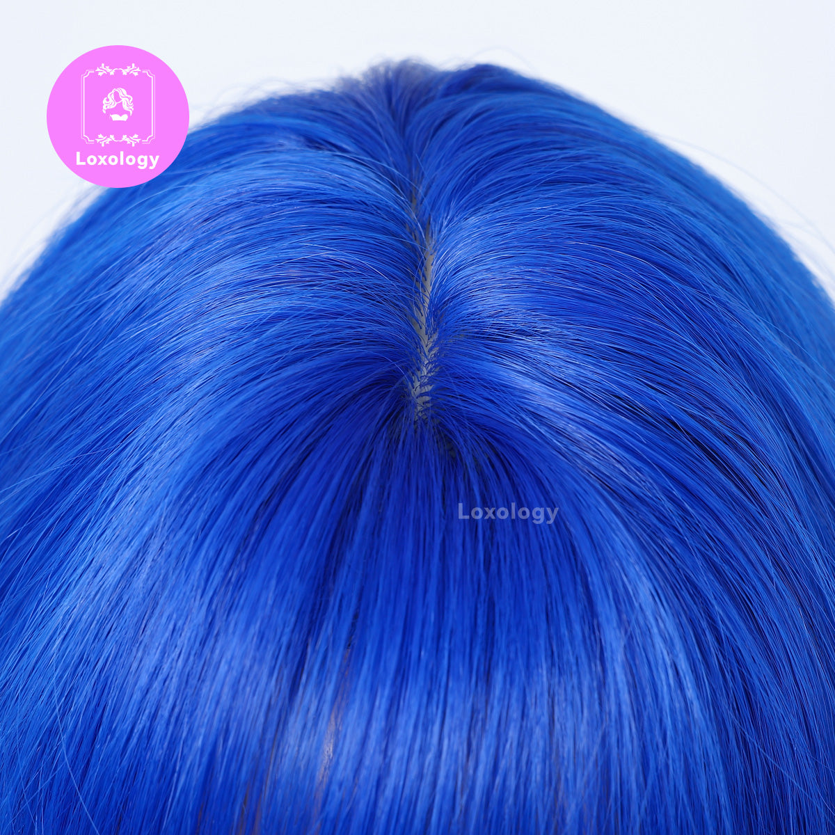 【Juliet】Loxology | 14 Inch blue with bangs wigs Bob Synthetic Wigs for Women Daily