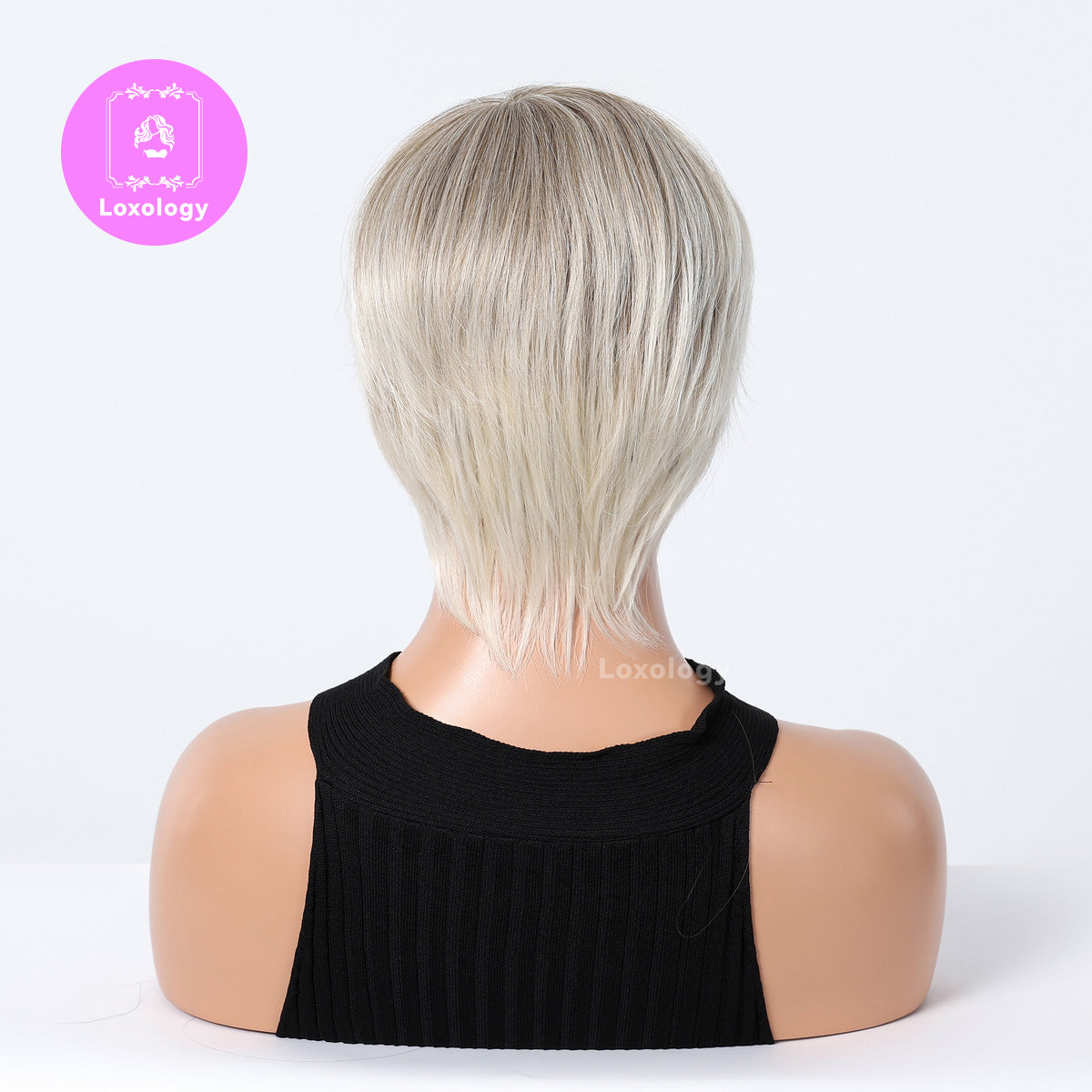 【Peyton】Loxology | 8 Inch Short Blonde Pixie Cut Wigs for Women Daily Use