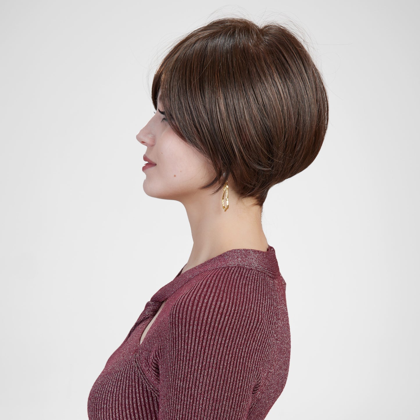 【MONO】【Avery】Loxology | Synthetic Lace Front Short Brown Women's  Breathable Wigs