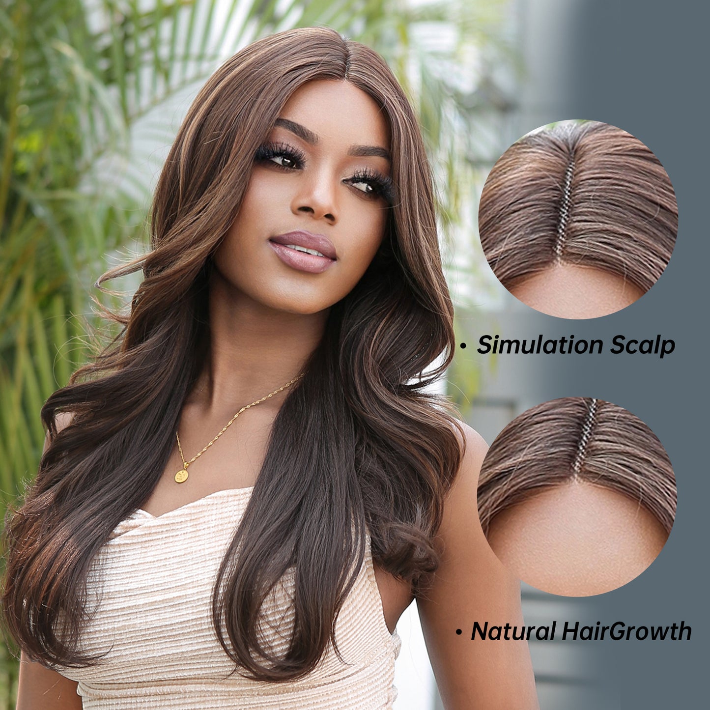 【LACE FRONT WIG】【Ingrid】Loxology | 24 Inch Black Wave Lace Front Wigs for woman