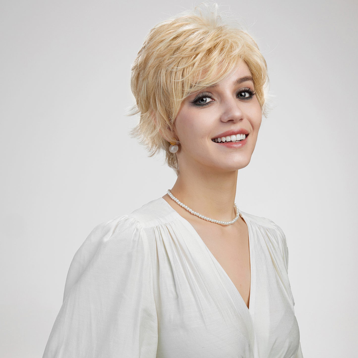 【MONO】【Amaryllis】Loxology | Synthetic Lace Front Short Blonde  Wig Breathable Wig