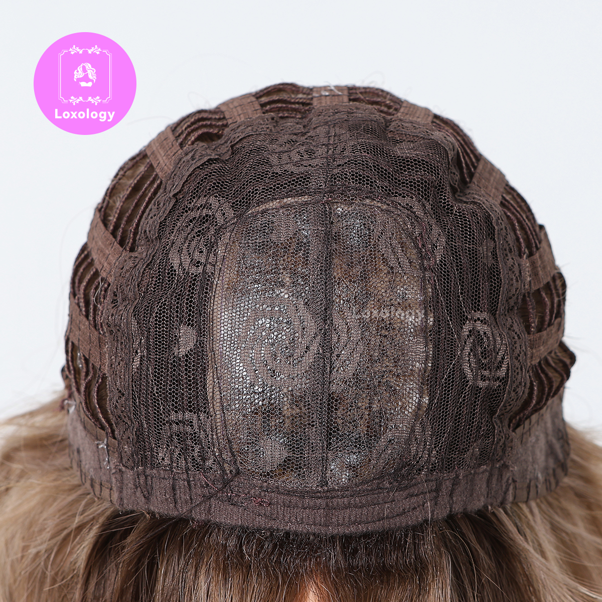 【Mia】Loxology | 16 Inch Light Brown Shoulder-Length Wavy Hair With Bangs Synthetic Wig