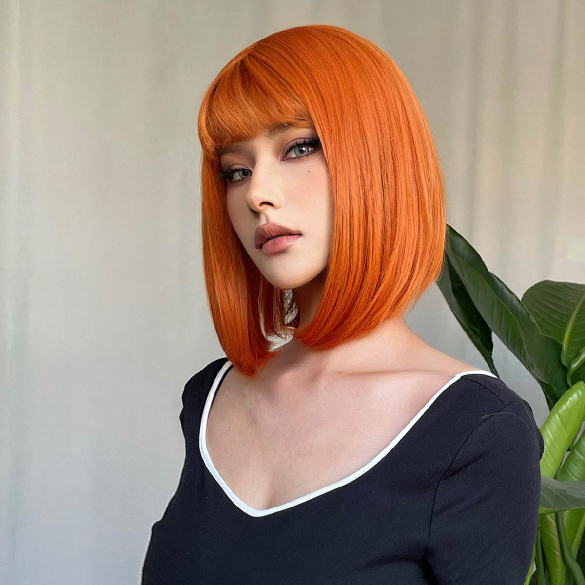 【Keira】Loxology | 12 inches straight Bob wigs orange Short Fashion Wig