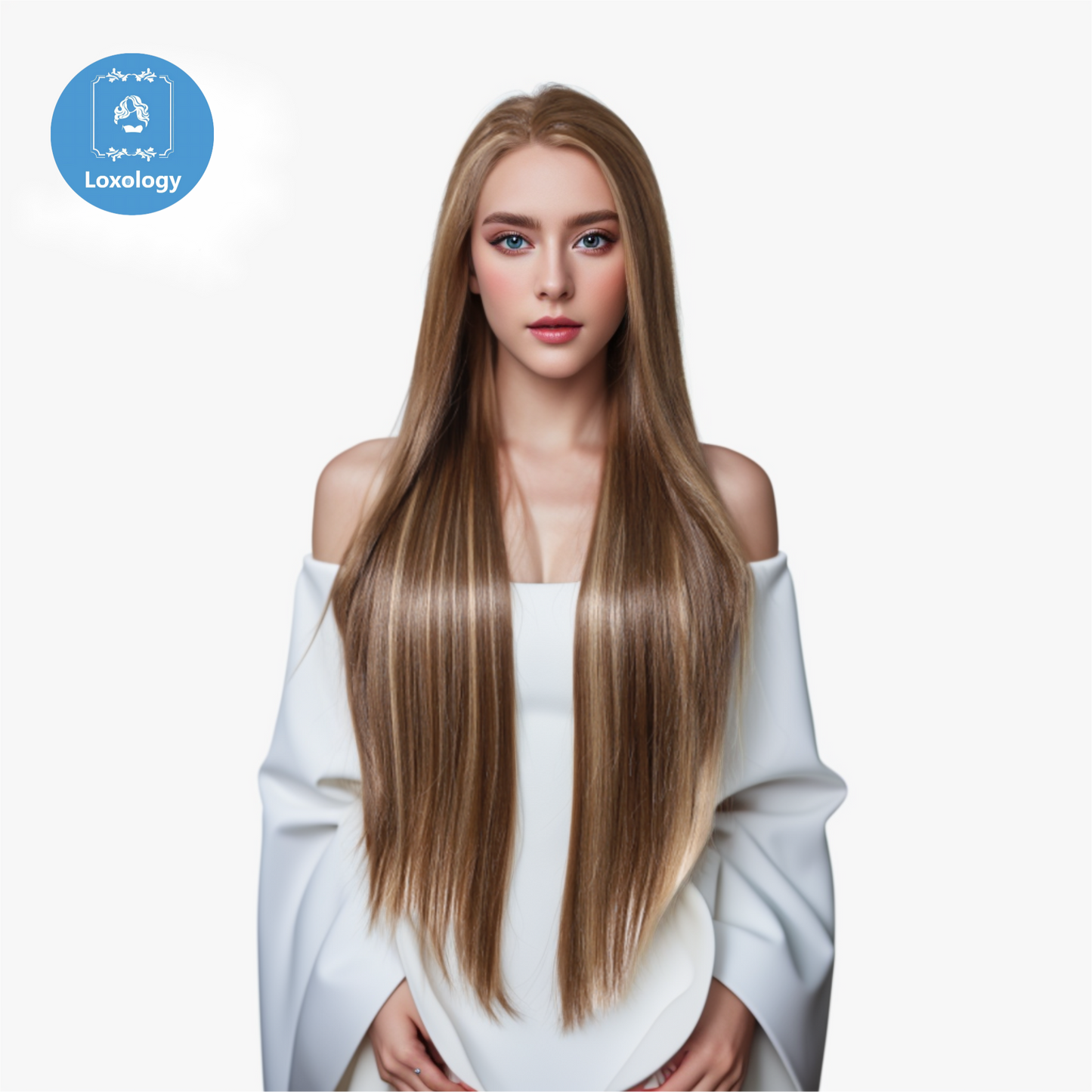 【Free Parting】【Adelaide】Loxology | Lace Front Wigs Brown Straight Synthetic Wigs