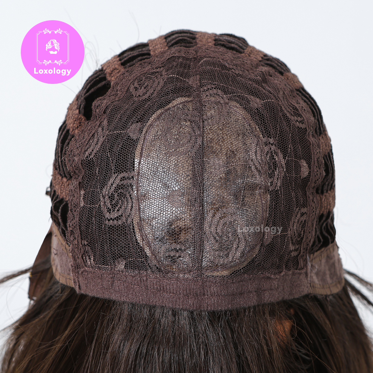 【Seraphina】Loxology | 26 Inch brown curly wigs with bangs wigs