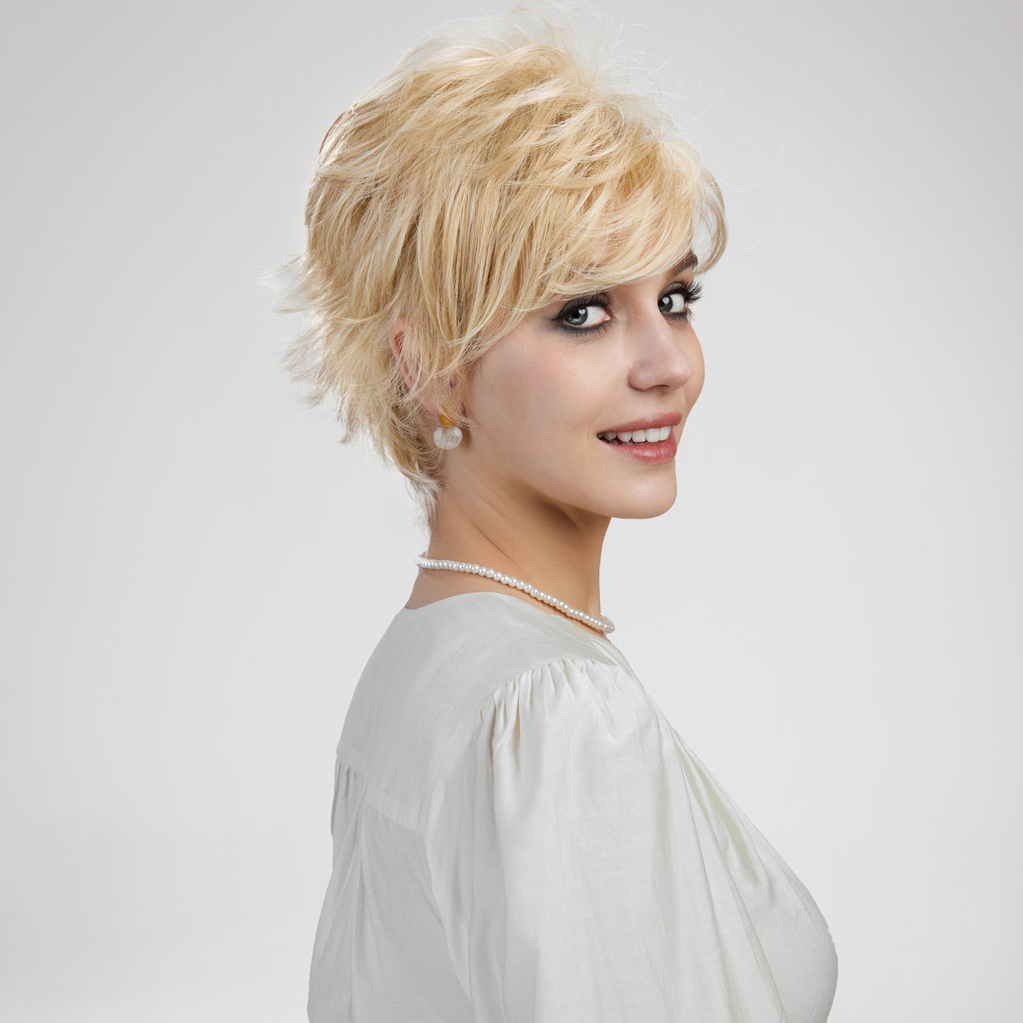 【MONO】【Amaryllis】Loxology | Synthetic Lace Front Short Blonde  Wig Breathable Wig