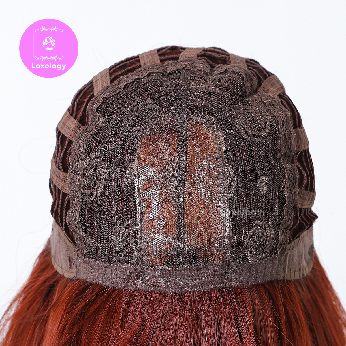 【Daisy】Loxology | 24 Inch long curly red with bangs wigs