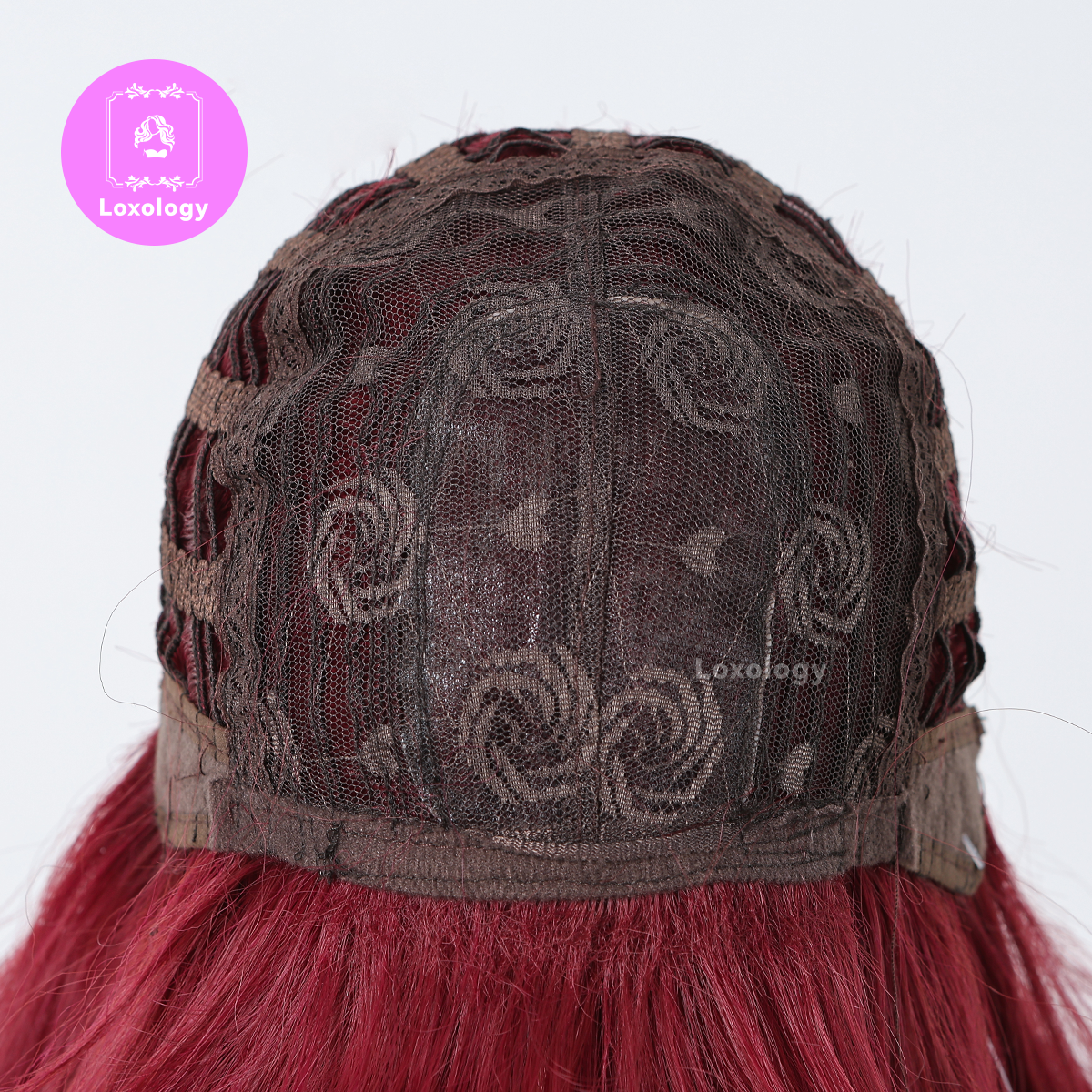 【Lark】Loxology |  26inches wine red Long Burgundy curly wig