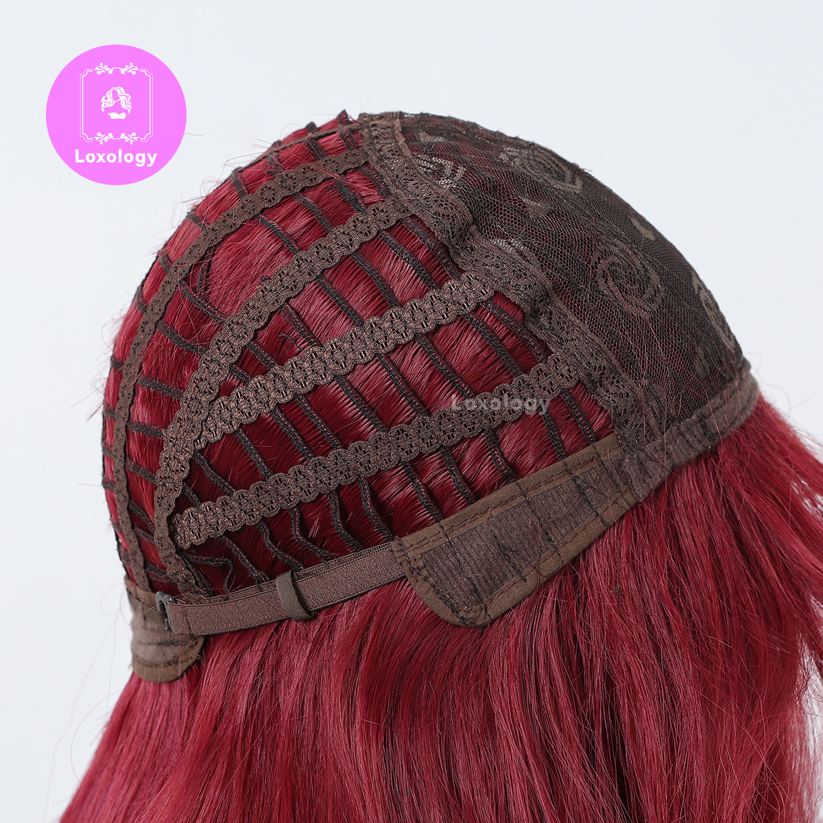 【Lark】Loxology |  26inches wine red Long Burgundy curly wig