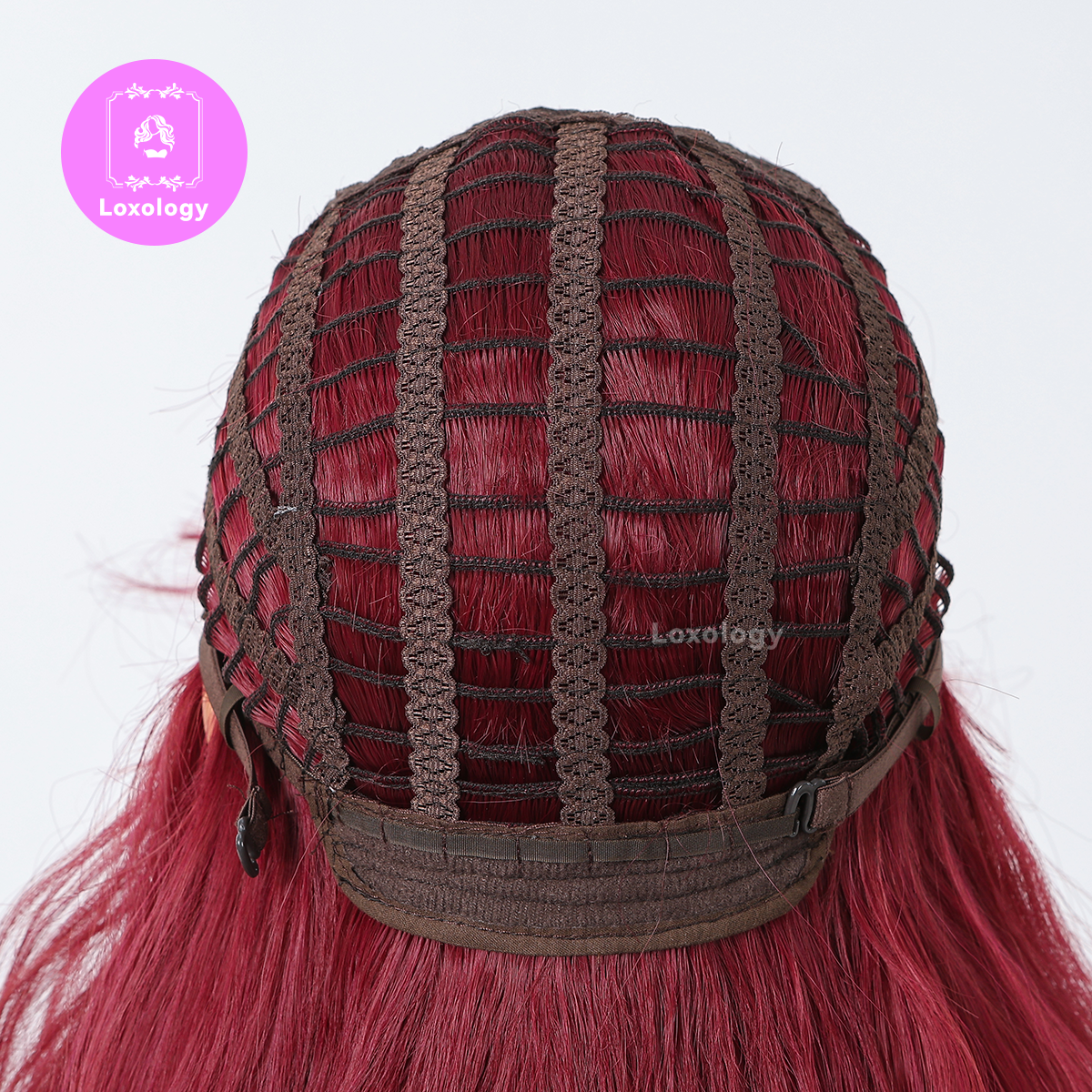 【Lark】Loxology |  26inches wine red Long Burgundy curly wig