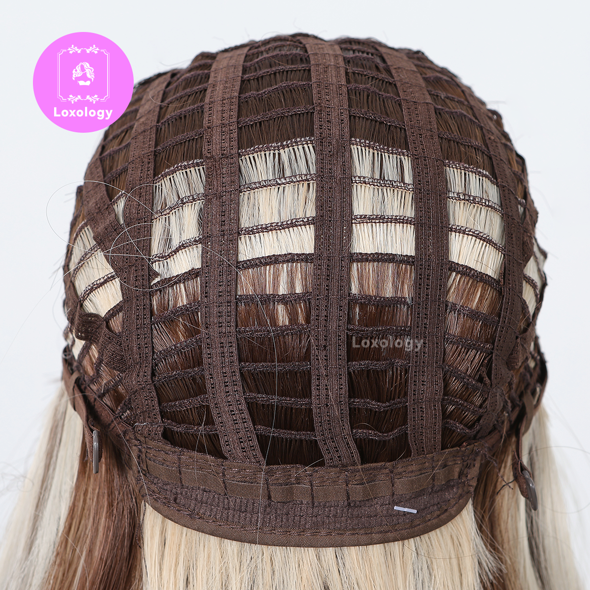 【Ruby】Loxology |26 long straight wigs brown blonde with bangs wigs