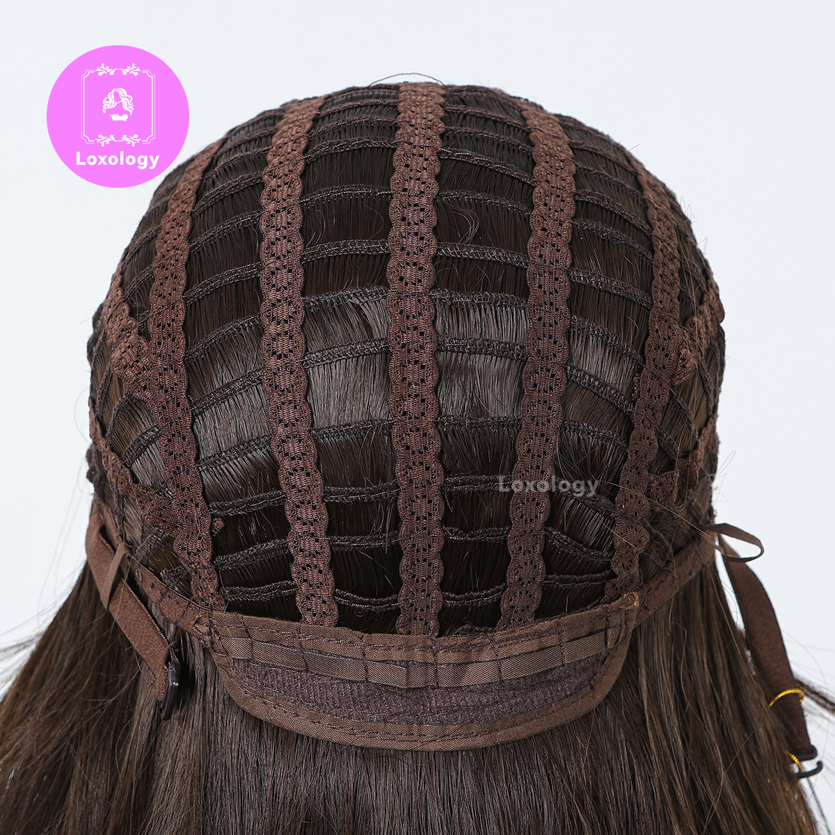 【Seraphina】Loxology | 26 Inch brown curly wigs with bangs wigs