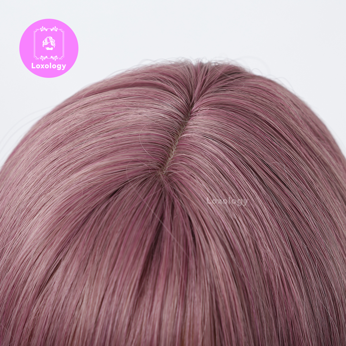 【Dahlia】Loxology | 28 Inch Long Wavy Curly Purple Wigs with Bangs Synthetic Wigs