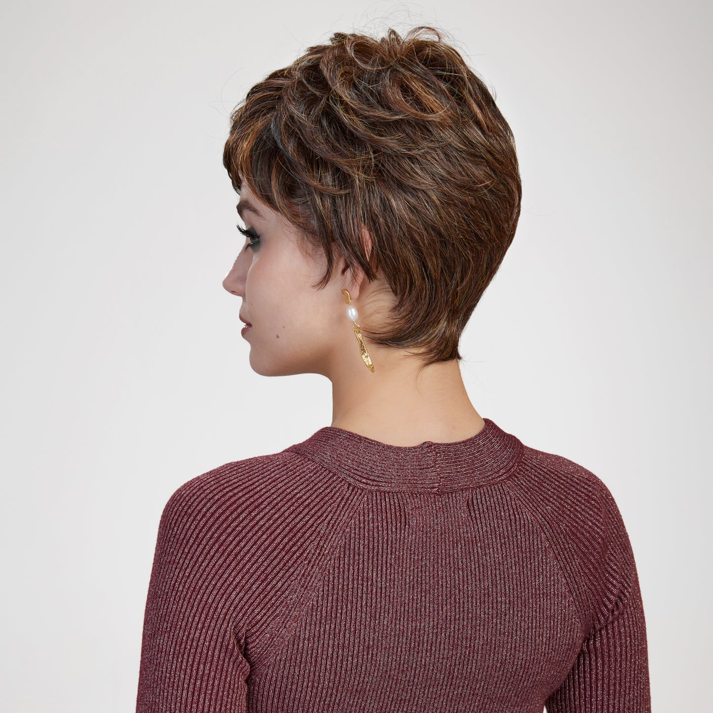 【MONO】【Cecily】Loxology | Synthetic Lace Front Short Brown Women Breathable Wigs