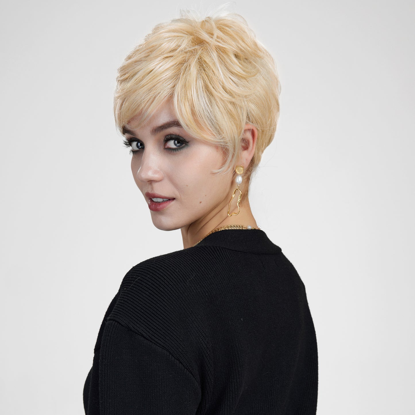 【MONO】【Petunia】Loxology | Synthetic Lace Front Short Blonde Wigs Breathable Wigs