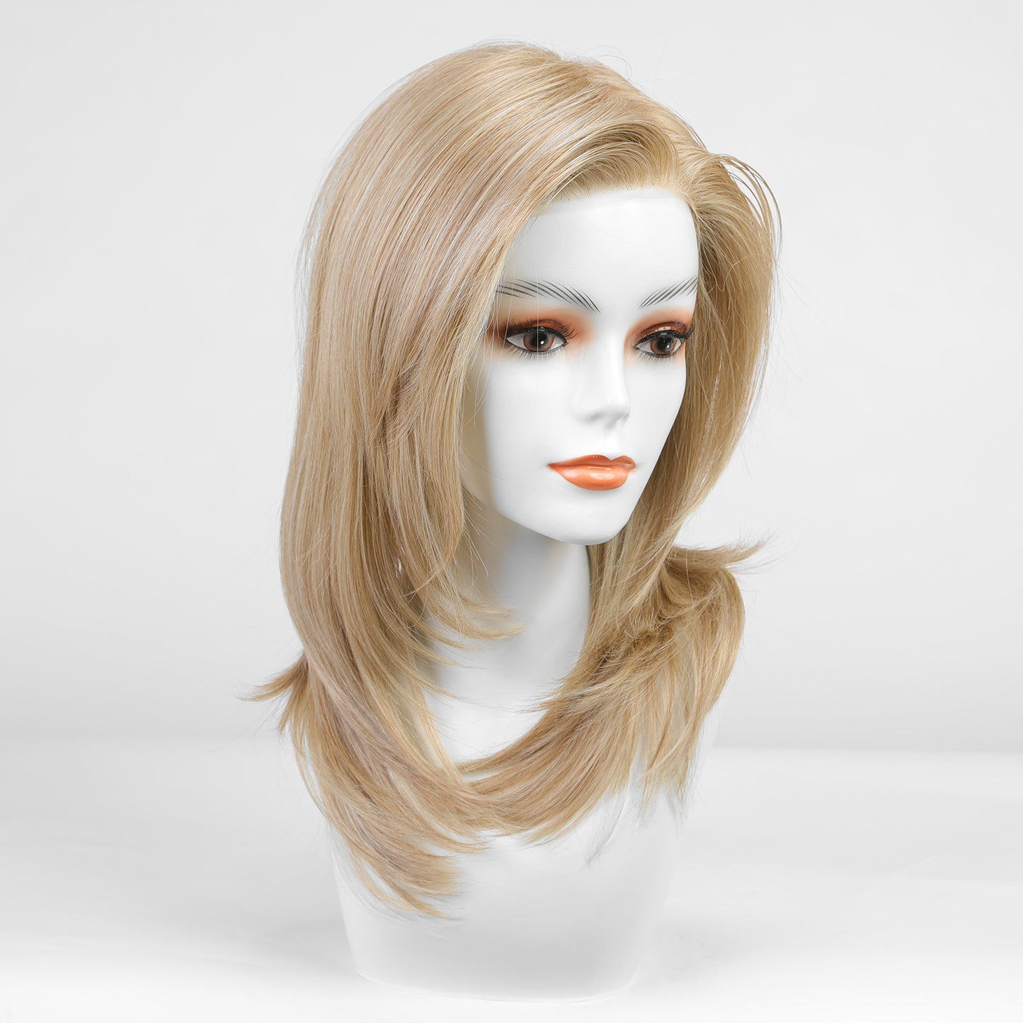 【MONO】【Marilla】Loxology | Synthetic Lace Front Long Blonde Straight Layered  Wigs